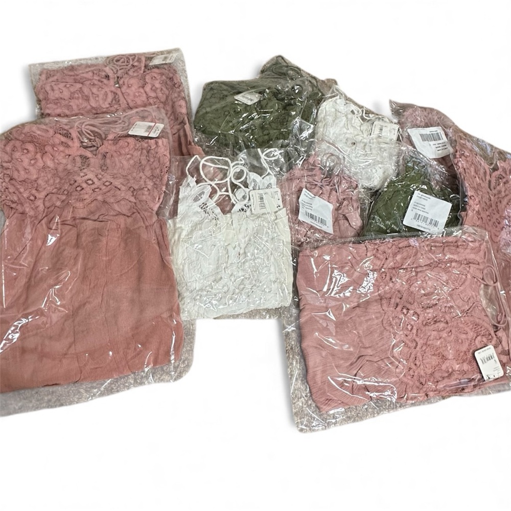 Free People Wholesale Reseller Lot of 10 Adella Lace Cami Tops & Dresses nwt